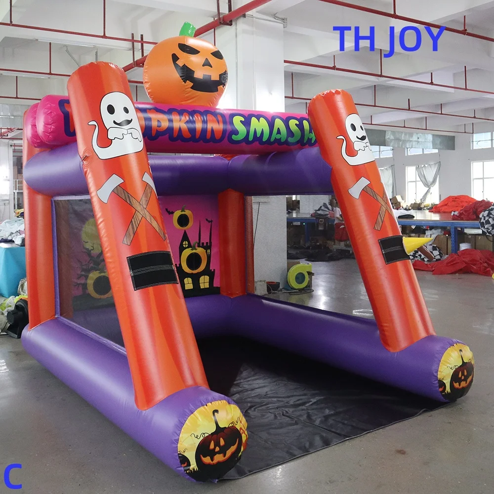 2025 لعبة رمي الفأس التفاعلية الجديدة للهالوين القابلة للنفخ، شحن جوي سريع إلى الباب، لعبة هجوم زومبي #4