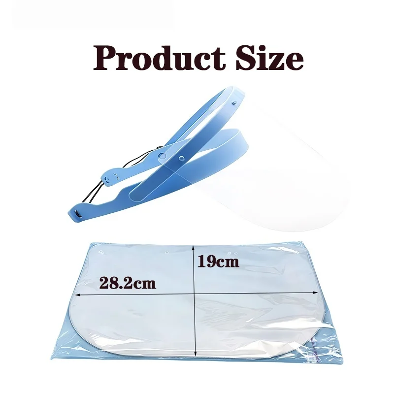 10Pcs Dental Protective Face Shield Detachable Face Shield 1 shelf Anti-Fog Dustproof Replacement Mask