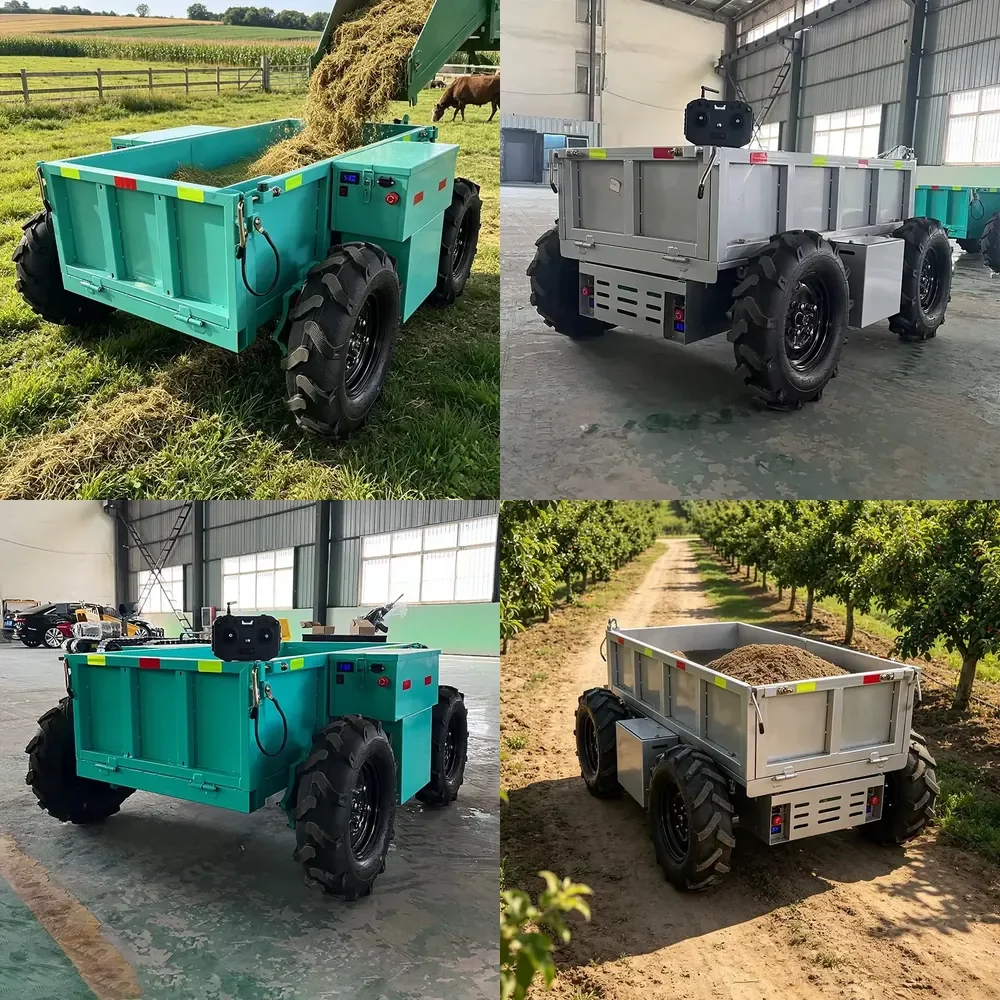 4x4 All-Terrain Electric Remote Control Dump Truck, 500kg Load, Hydraulic Tipping for Farm/Construction