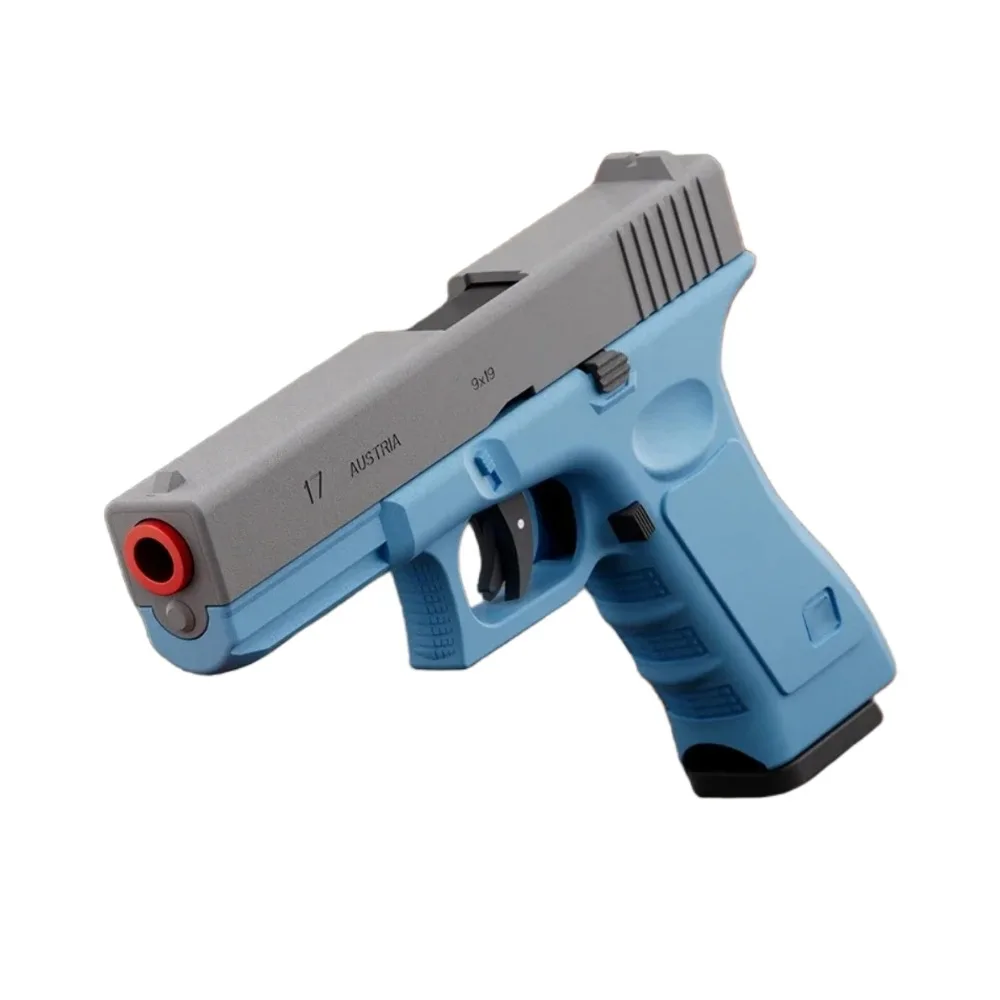 Pistolet na kulki z automatycznym podawaniem amunicji, z funkcją blowback, do strzelania na zewnątrz, idealny na prezent świąteczny dla dzieci. — 2