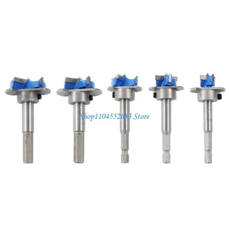 Y6GD 15/20/25/30/35 mm Forstner Bit Set einstellbare Positionierungsbohrer Sätze 5 PCs