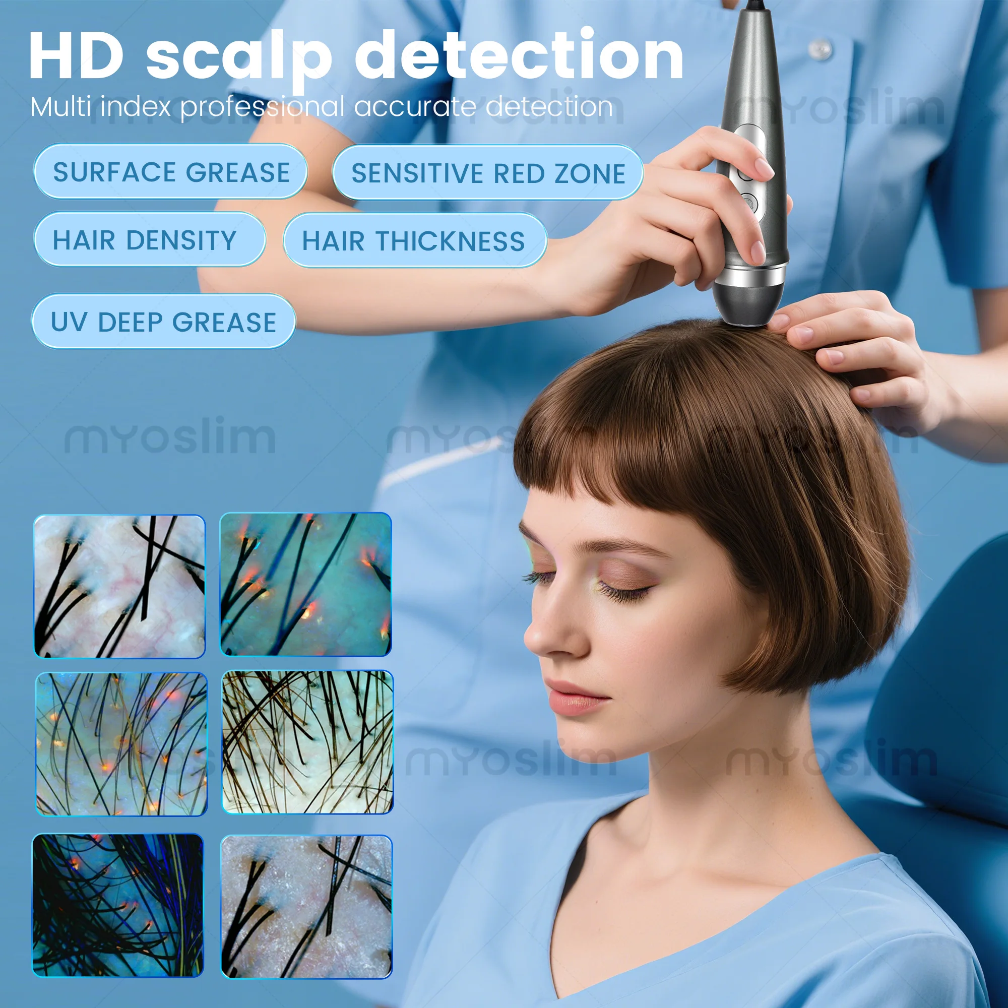 New X5 Skin Analyzer Scalp Detection Microscopic Detection 36 Million Industrial HD Camera 21.5-inch HD Screen 20 Languages