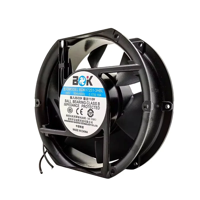 

NEW ORIGINAL BDK17251-3HBL AC 380V 0.17/0.19A 17251 172*51mm COOLING FAN RADIATOR