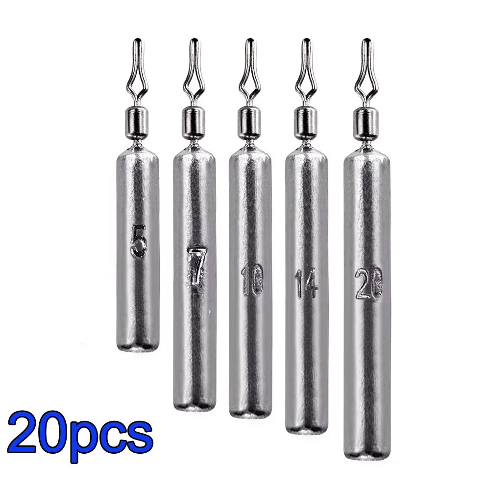 

20pcs Fishing Sinkers 5g 7g 10g 14g 20g Drop Shot Lead Pendant Dropshot Weights Sinker Freshwater Sea Fishing Leads Weight