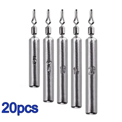 20pcs Fishing Sinkers 5g 7g 10g 14g 20g Drop Shot Lead Pendant Dropshot Weights Sinker Freshwater Sea Fishing Leads Weight