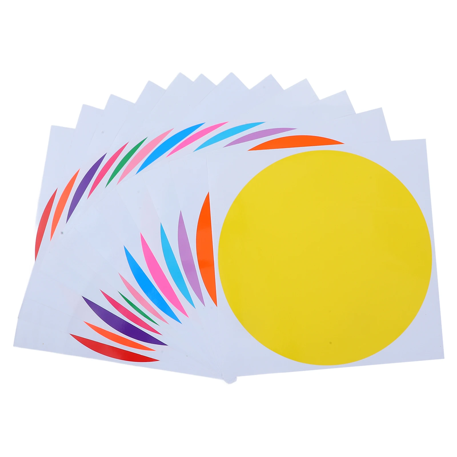 12 Sheets Self-adhesive Message Board Dry Erase Sticker Colored Stickers Dots Round Colorful Child
