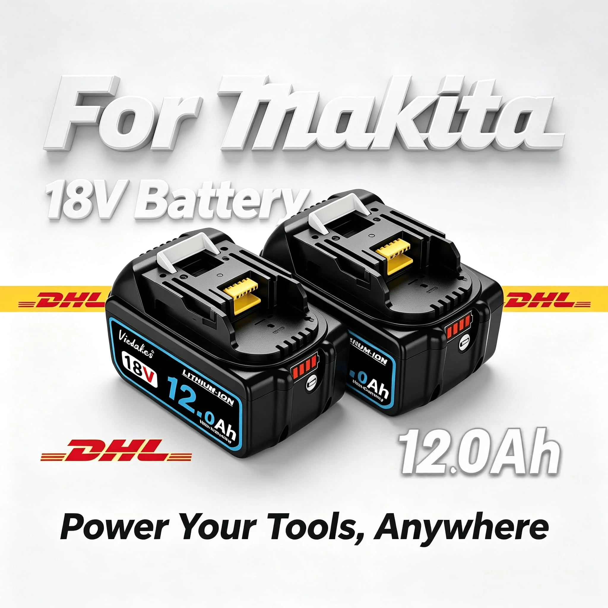 

For Makita 18V High Capacity Battery 8.0Ah 10.0Ah 12.0Ah, Replace BL1815 BL1830B BL1850B аккумулятор