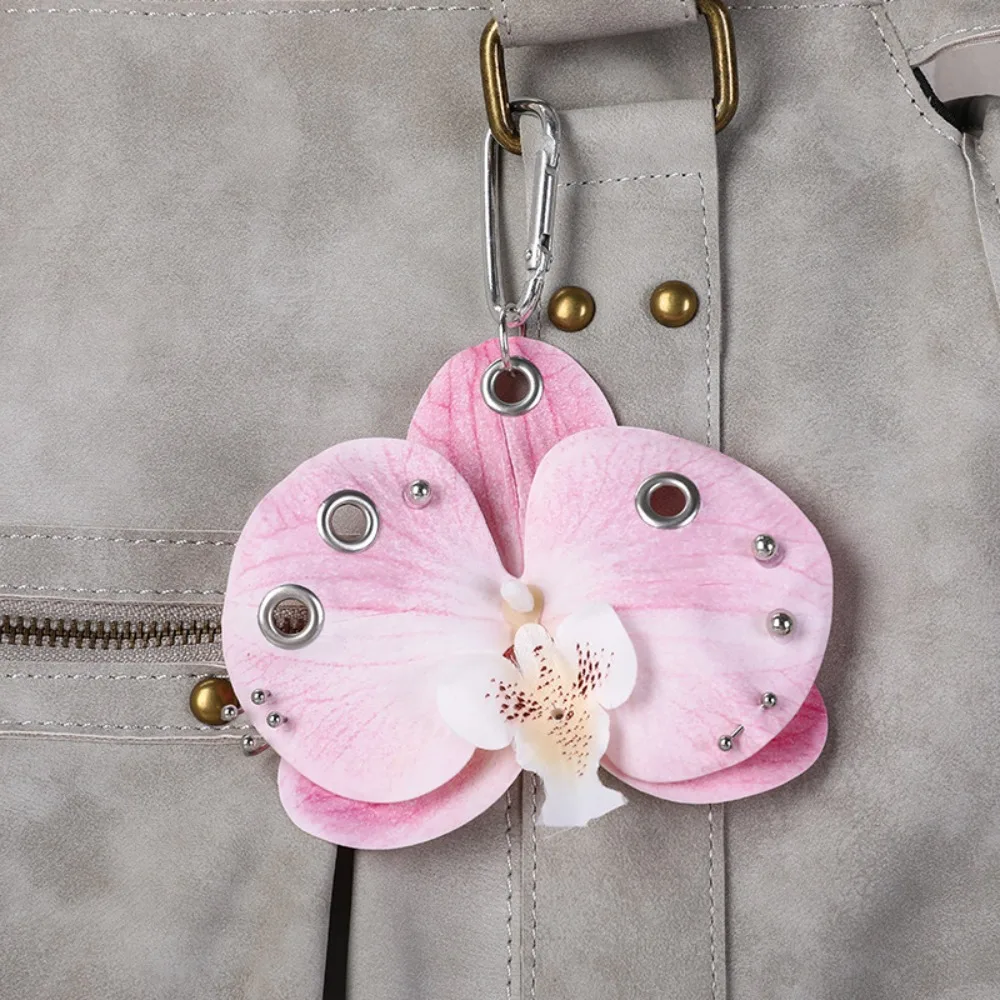 

Phone Charms Phalaenopsis Orchid Keychain Keychains Keyring Imitation Flower Pendant Fashion Decoration Bag Pendant