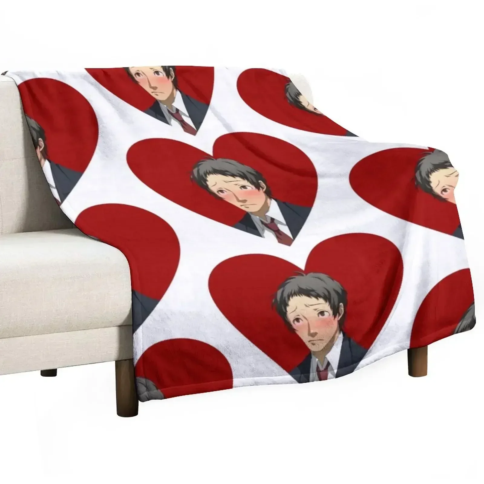 Tohru Adachi Portrait (Blushing Heart) Throw Blanket Retros Vintage Soft Beds Thins christmas gifts Blankets