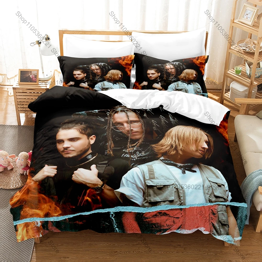 Australian Trio Chase Atlantic Smoke Vintage Band HD 3D Print 3 Piece Bedding Set Duvet Cover Set For Swim Friends Song Lovers