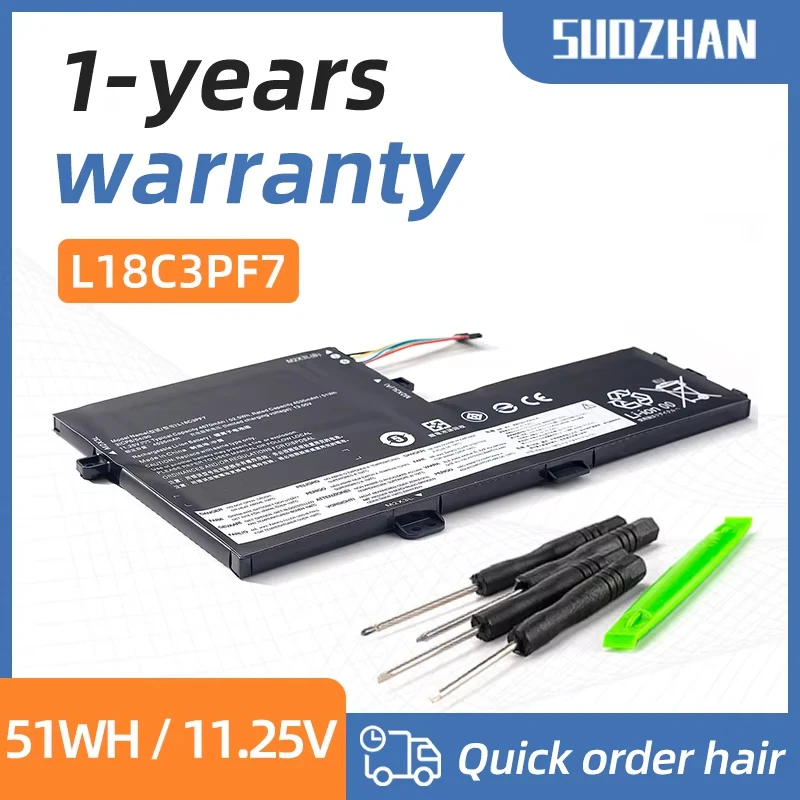 SUOZHAN-Batería de ordenador portátil L18L3PF3, L18C3PF7, para Lenovo Ideapad, S340-14, Xiao Xin 14-2019, 15-2019, L18C3PF6, L18M3PF6, nueva