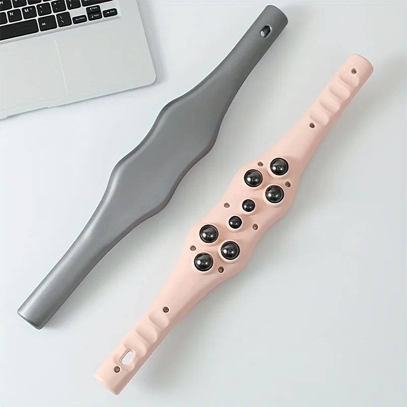 Multi-Ball Roller Massage Stick Full Body Muscle Relief Tool for Neck Waist Buttocks Legs Back Feet Post Workout Relax Daily