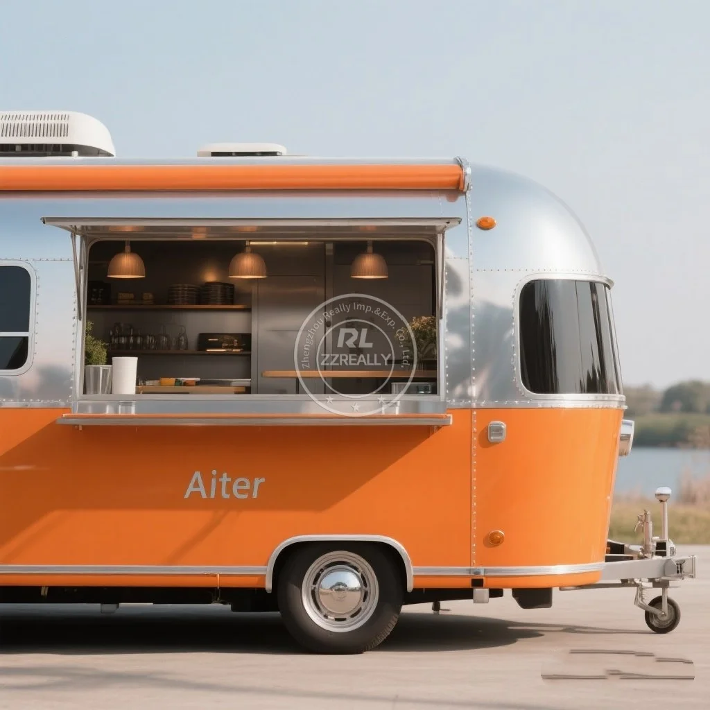 High Quality  Food Trailer Taco Halal Truck Waffle House Pizza Kiosk Hot Dog Cart Vintage Food Truck with Full Kitchen for Sale