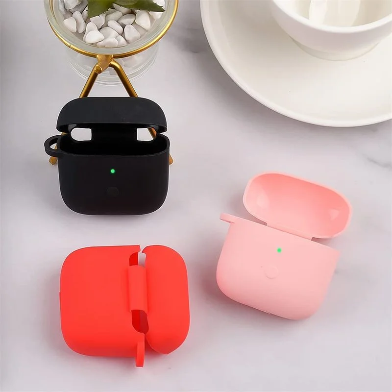 Funda de silicona para auriculares Xiaomi Redmi Buds 3, carcasa protectora para auriculares, accesorios con gancho