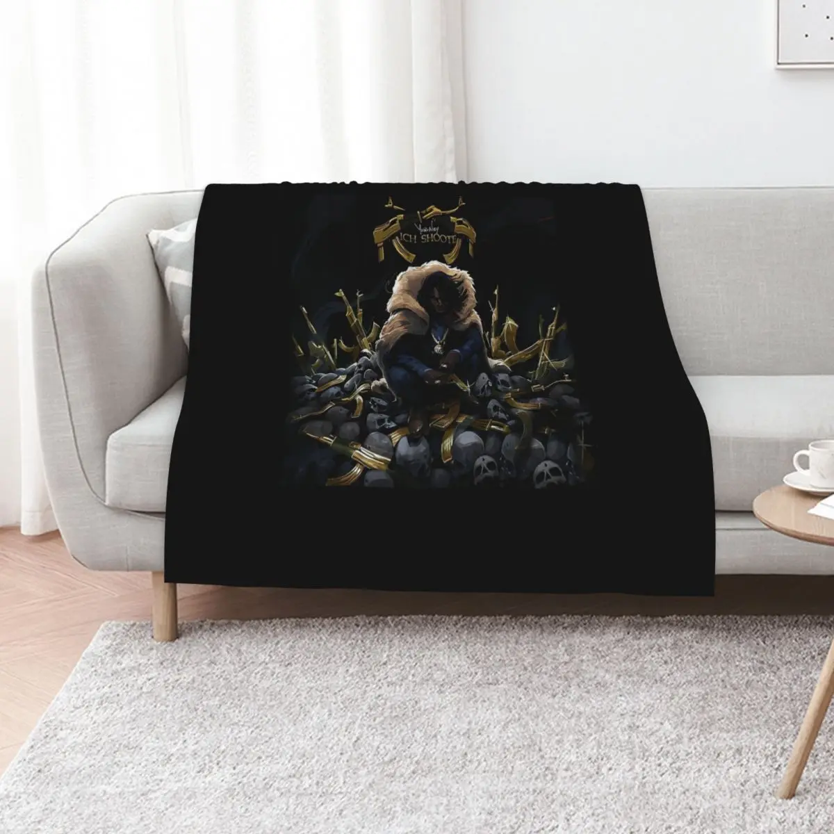 Skull Snake Young Rapper Classic- Young Hip Hop Vintage Throw Blanket Decorative Beds Travel Weighted Bed covers Blankets