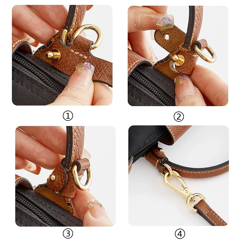 Bandoulière pour Longchamp Mini pochette sac à main sac en bandoulière sac à bandoulière ceinture sans poinçonnage Modification sac accessoires