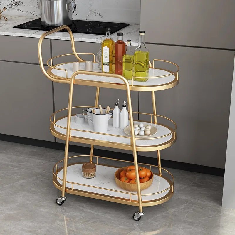 Stainless Steel Hotel Service Cart Heavy Duty Commercial Room Service Trolley Housekeeping Luggage Cart  Serving Trolley Cart