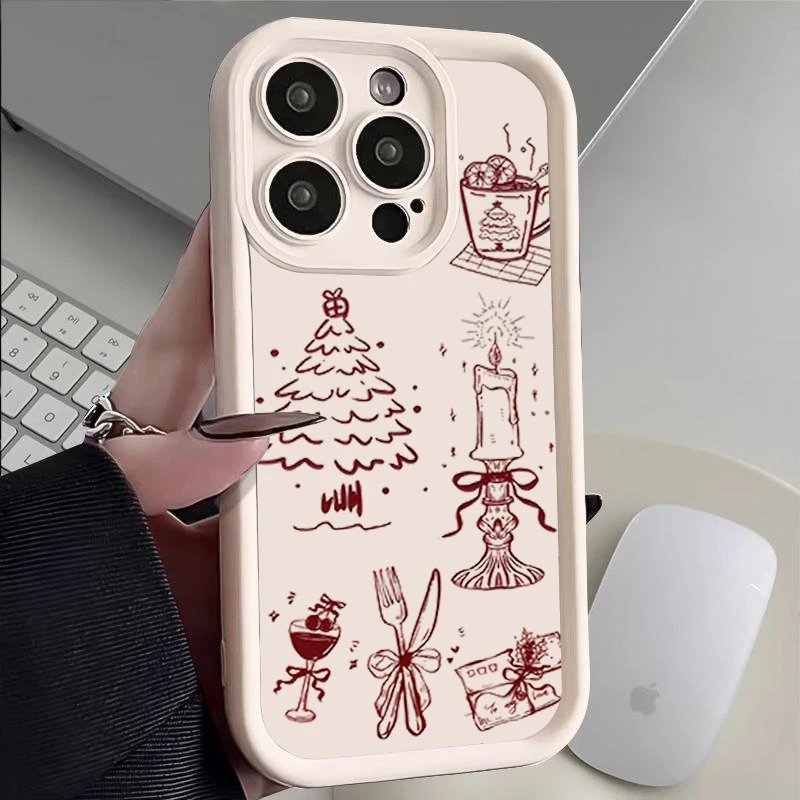 INS Xmas decorations case for SAMSUNGA03s/A04e/A05s/A10s/A22/A23/A24/A25 5G A31/A32/A34/A35/A50/A51/A52/A54 5G/A55 5G/A71/S24+