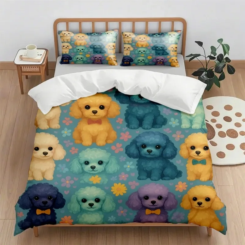 

Digital printing quilt cover set (quilt cover + pillowcase) no sheets cartoon animal print quilt cover