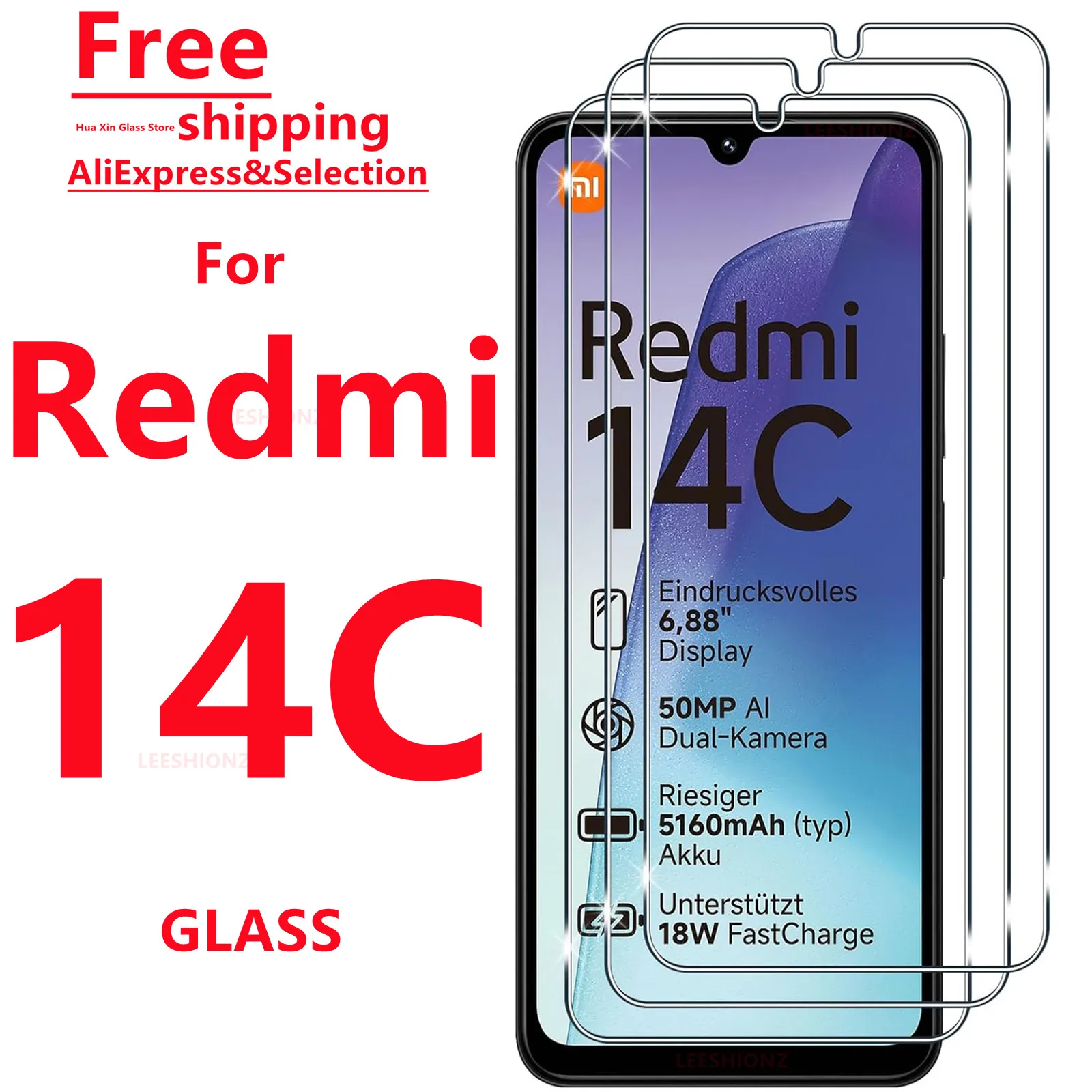 For Redmi 14C Tempered Glass Screen Protector Smartphone Protection for Redmi 14C Series