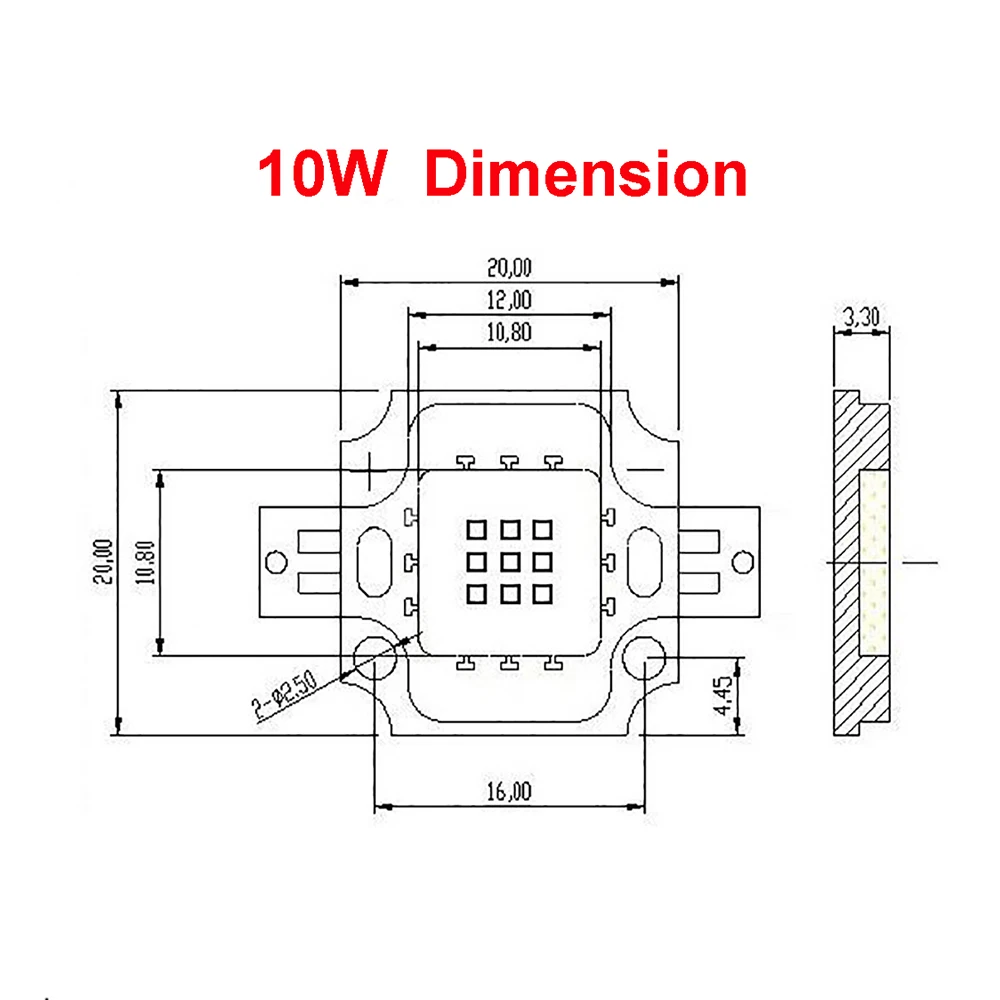 620-625nm,660-665nm Red Light LED High Power 10W 20W 30W 50W 100W Integrated Light Source Light Emitting Diode Chip For Plant