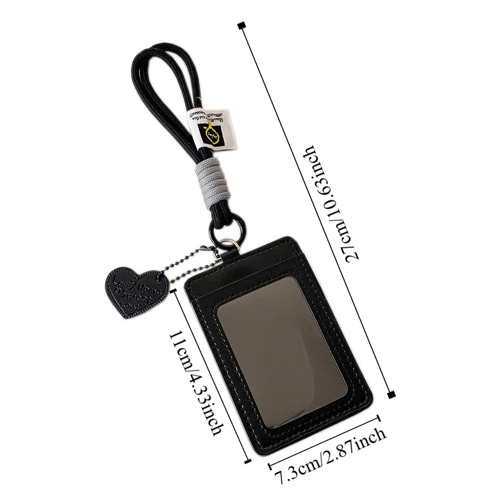 ID Card Protective PU Leather Bus Card Cover Credit Card Key Chain Korean Photocard Holder Keyring Student ID Card Holders