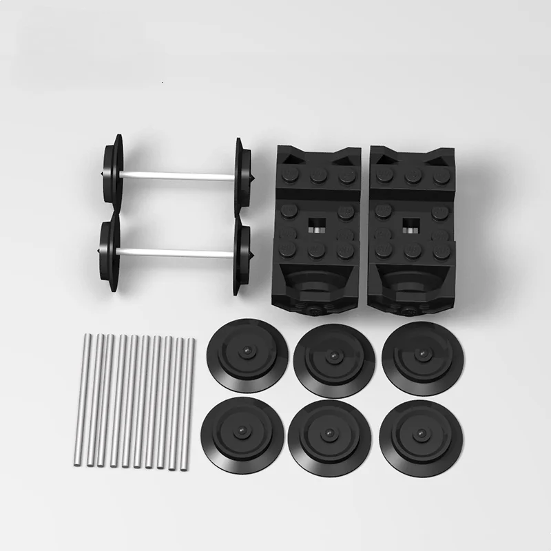 Wholesale 2878 57878 Wheels Holder RC Train 57051 Metal Axle 5x100 LDU fit for 2878C01 Complete Assembly Wheels Set Bricks Toys