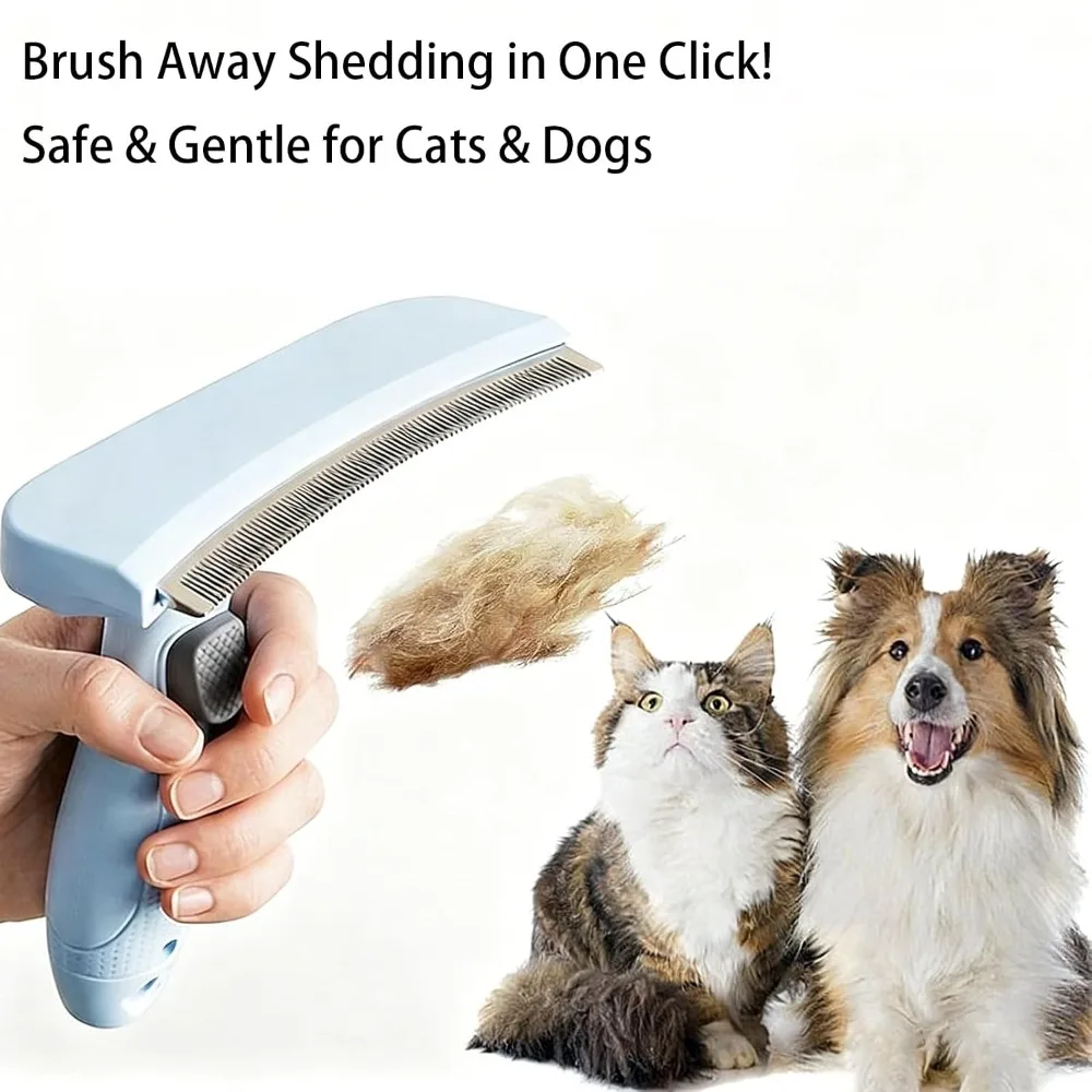 Escova Profissional Curva para Tosa de Animais de Estimação, Escova Universal para Remoção de Pelos Soltos de Cães e Gatos, Ferramenta de Remoção de Subpelagem, Fácil de Usar