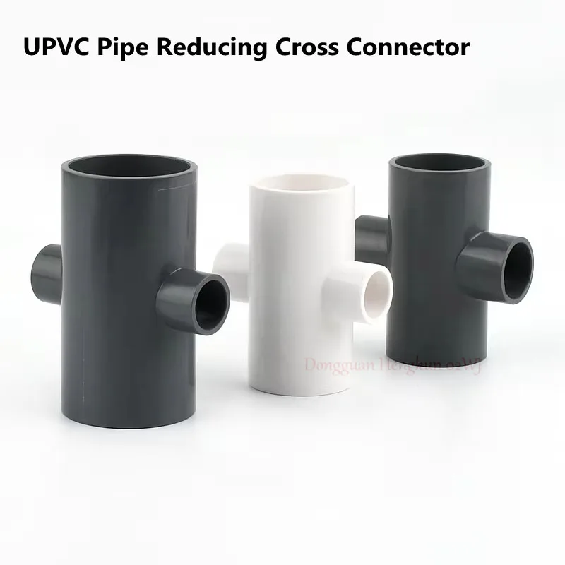 20-160mm PVC Pipe Equal/Reducing Cross Connector Garden Irrigation System Parts Water Pipe 4 Way Adapter Fish Tank Supplies