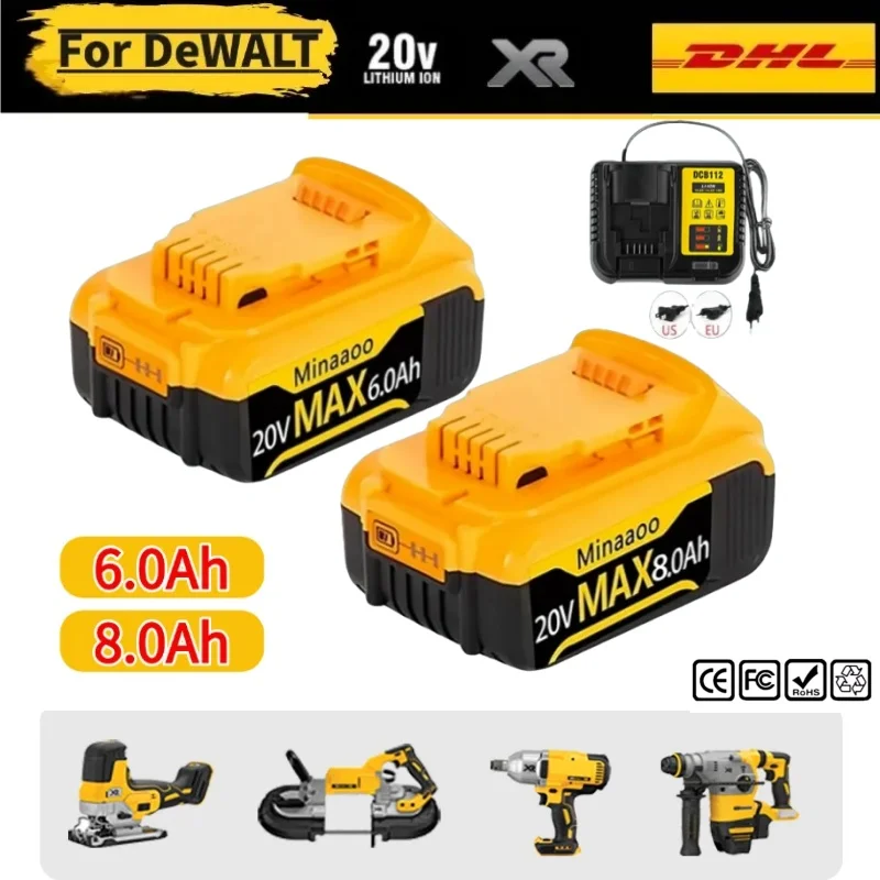 

New Dewalt 20V Max Battery 21700 Lithium-ion Battery Replacement Battery For Dewalt DCB609 DCF850 DCD805 For Flexvolt Tools
