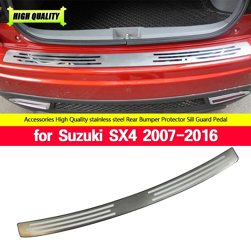 

Car styling for Suzuki SX4 2007-2016 High quality Stainless Steel back rear trunk Sill Scuff Plate Protection pedal