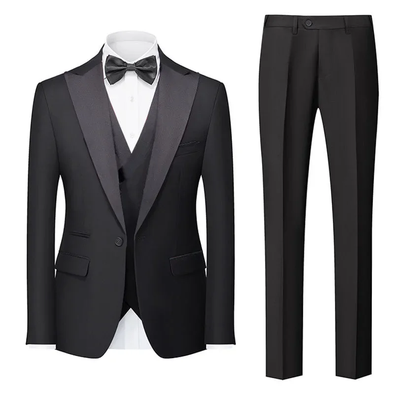 

Z173Groom's autumn suit for men's wedding, casual, trendy and handsome