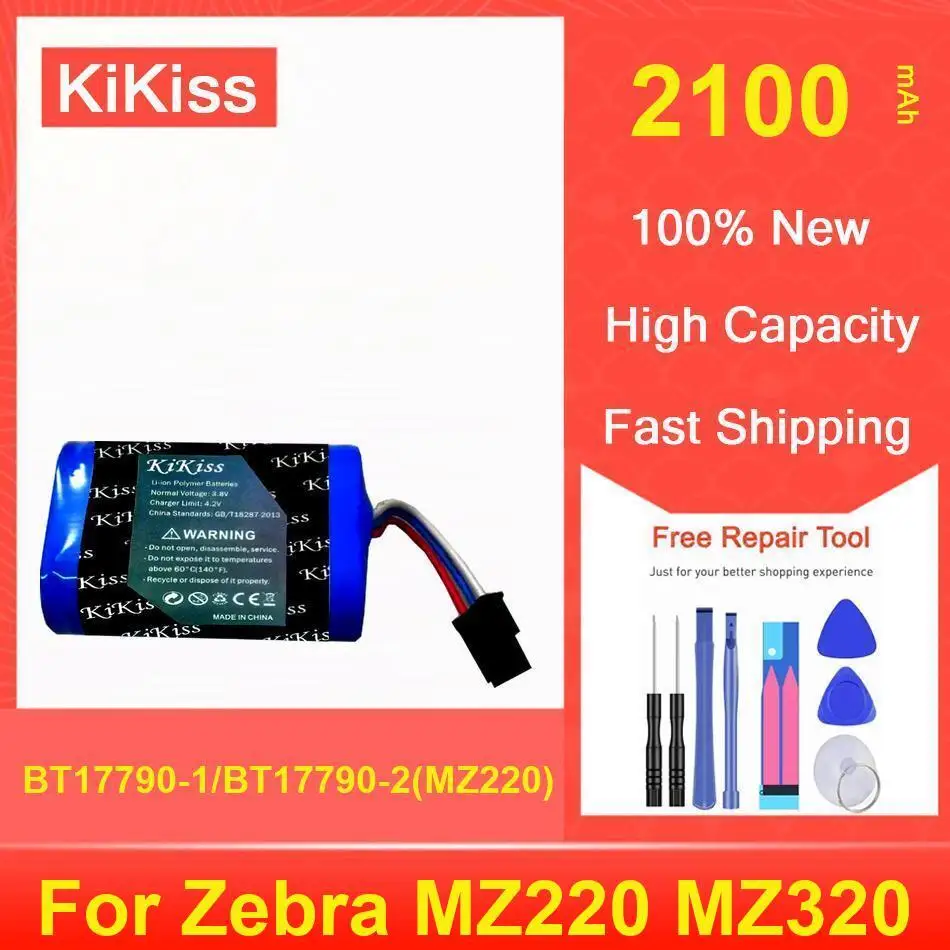 

Kikiss Battery 2100Mah BT17790-1/BT17790-2(MZ220) For Zebra MZ220 MZ320
