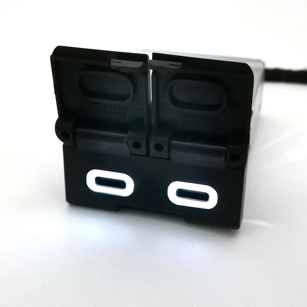 Cable adaptador de enchufe de carga de teléfono doble tipo C para Toyota Sienna Camry Highlander Corolla RAV4 línea de conexión piezas de automóvil