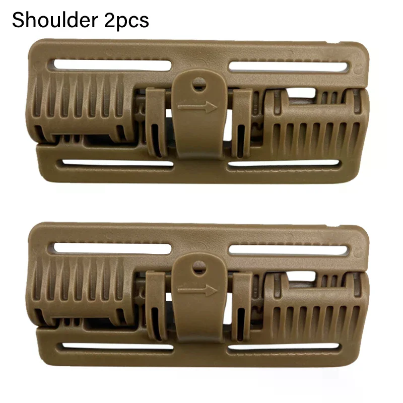 2pcs Tactical Vest Quick Release Buckle Slider MOLLE Strip Module Strip Buckle