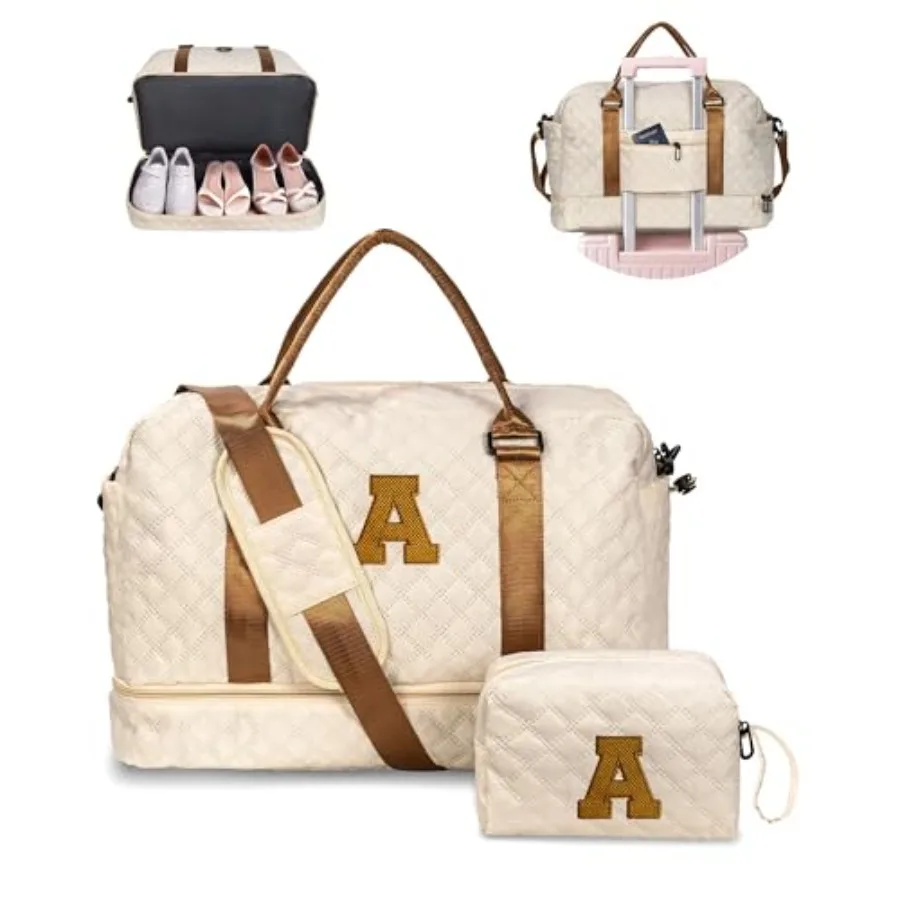 

Mom Gifts-Women Birthday Gifts-Graduation Gifts for Teenage Girls-Personalized Duffle Bag with Shoe Compartment, Overnight Bag,