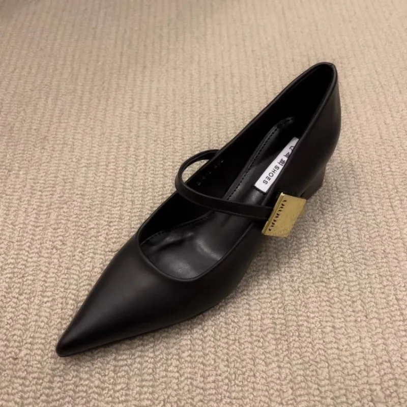 

Sexy Women's Pointed Toe Shoes High Heels Elegant Solid Color Buckle Sandals Outdoor Street Leisure Light Sandal Shoes for Women