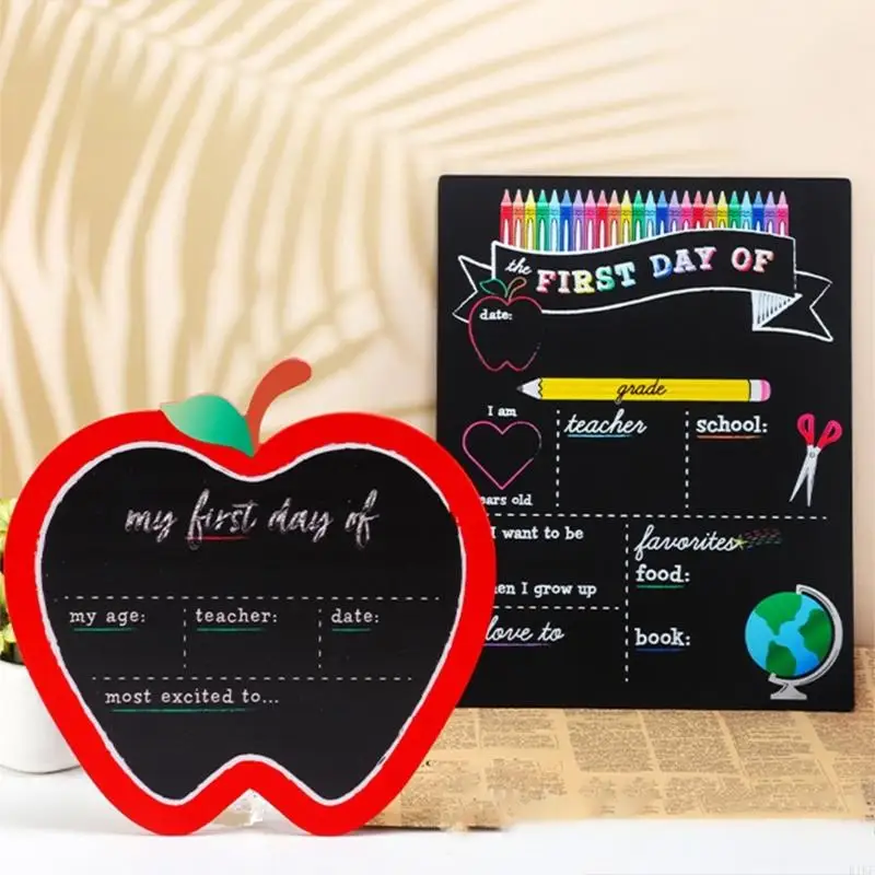 Ecological Friendly Wooden Wooden Chalkboard Portable Blackboard Critted Board for Study جدول منظمي K1KF