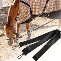 2 Pcs Rug Horse Blanket Leg Straps Nylon Blankets Accessories Fixing Accessory Black