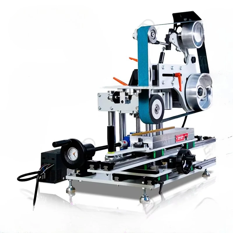 

Flat metal surface 2x72 with sander grinder with two tables