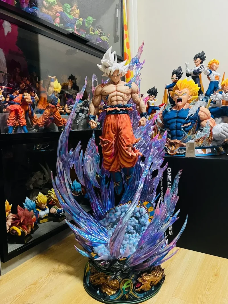 1/4 53cm 悟空 ドラゴンボール 超サイヤ人ゴッド超サイヤ人 悟空 レジン製スタチュー 1/4&1/6スケール 限定版フィギュア ラストスリープスタジオ製 LED付きGK