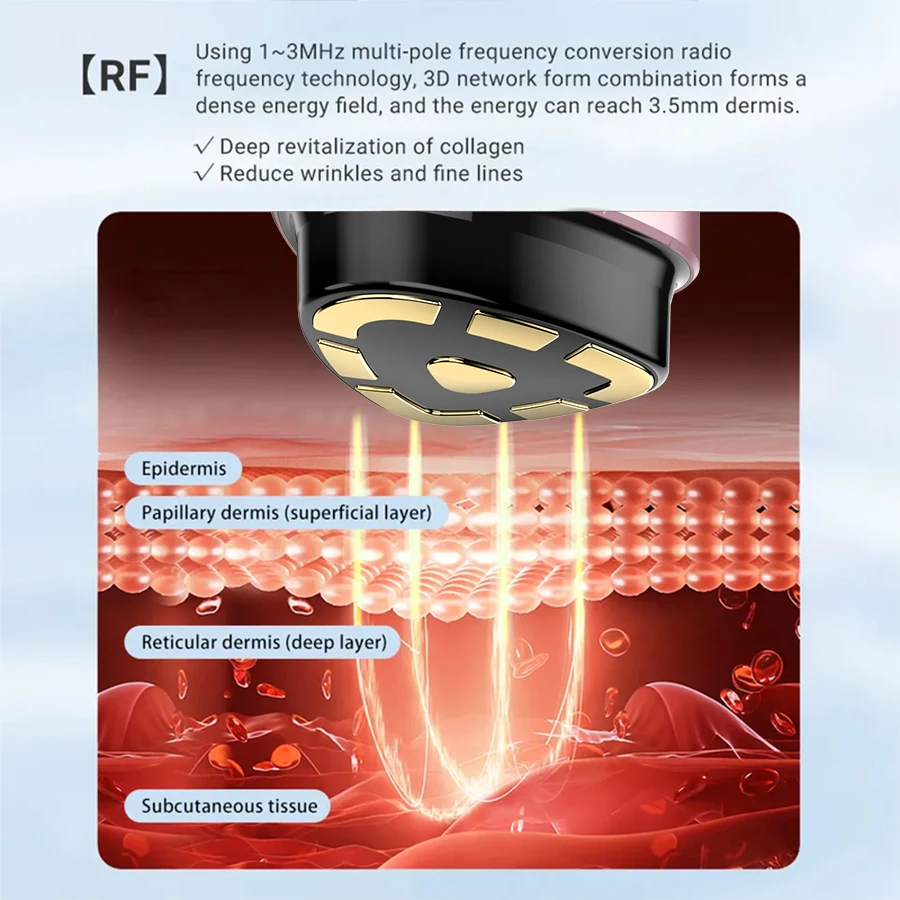 Dispositivo de estiramiento de la piel antienvejecimiento, máquina de belleza para estiramiento Facial, tratamiento de rejuvenecimiento, herramienta de cuidado Facial para uso doméstico