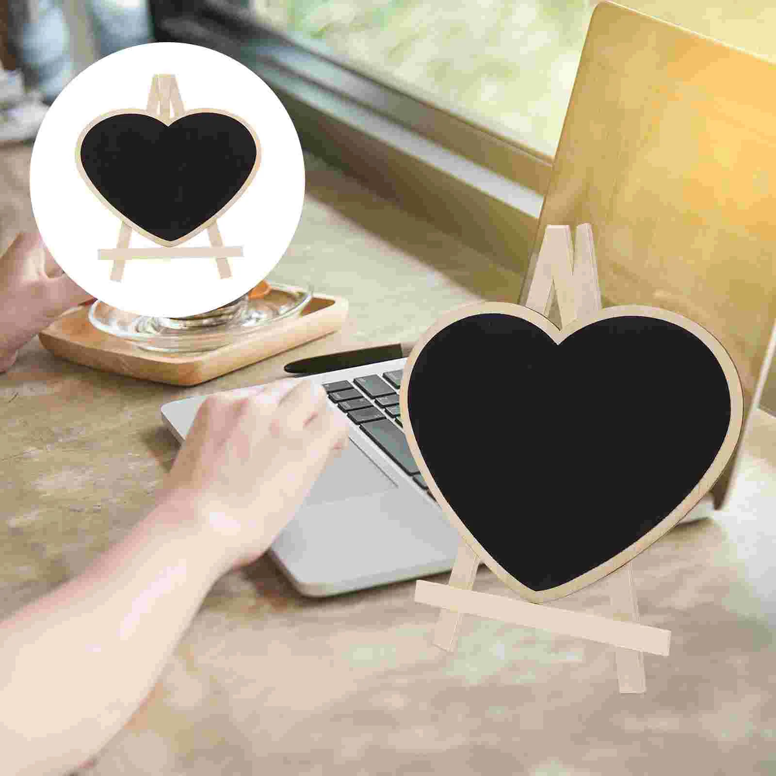 Board Vertical Blackboard Desktop Ornament with Base Mini Chalkboard Child Stand