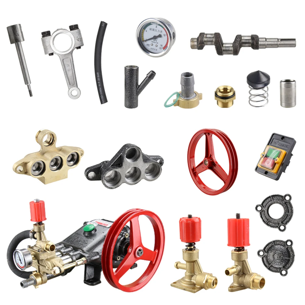 Car Washer Accessories Pump Head Water Inlet Filter Copper Block Pressure Regulating Valve Air  Sealing Ring Water Pipe Switch