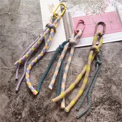 Rope Hang Mobile Phone Chain Contrasting Colors Lanyard Exquisite Girl Bag Body Kit Pendant Car Keys Keychain Accessories
