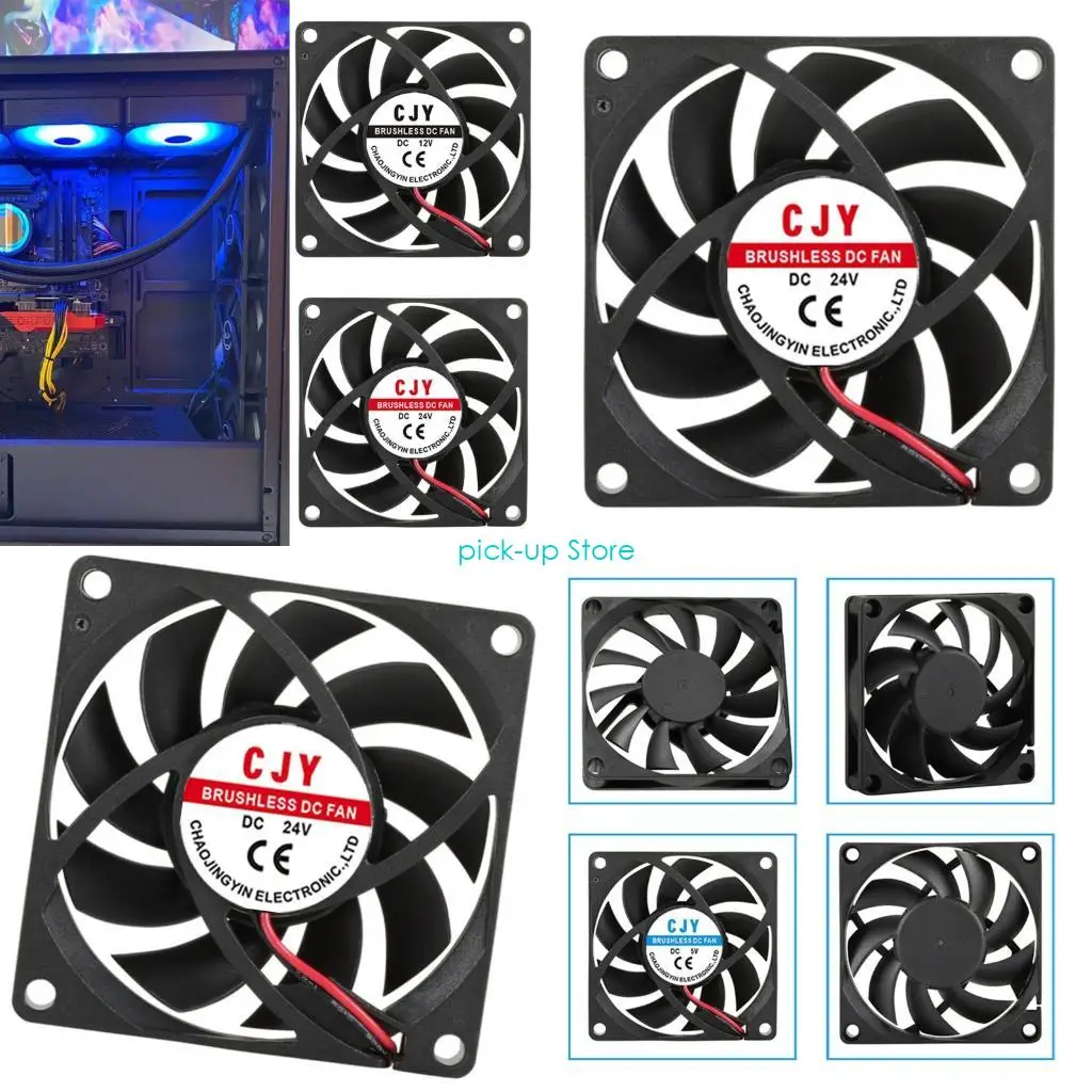 

Q5WA Малошумный охлаждающий вентилятор 7015, высокий поток воздуха, эффективное рассеивание тепла для компьютеров, серверов, В