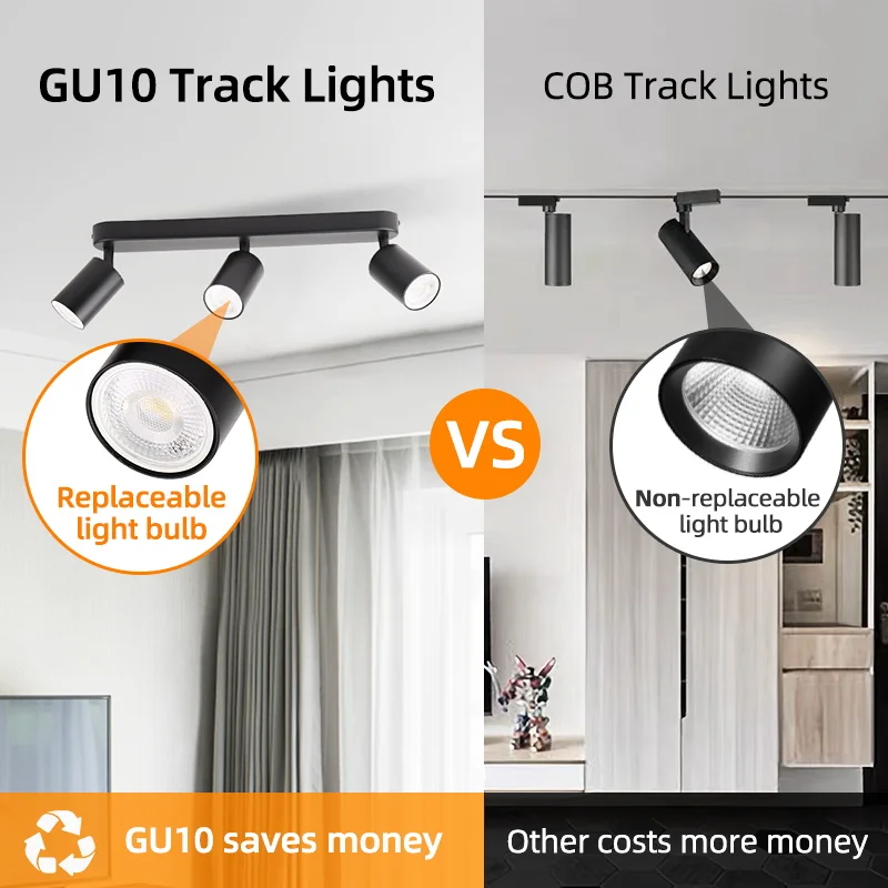 LED Spot Light GU10 Bulb Replacement Store Chandelier Bedroom Corridor Track Ceiling Lamp for  Lustre Home and Decor LED Pendant