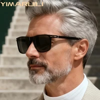 YIMARUILI, nuevas gafas de sol polarizadas cuadradas a la moda para hombre, gafas ópticas protectoras UV de acetato Premium TR90 de tendencia Retro S31239