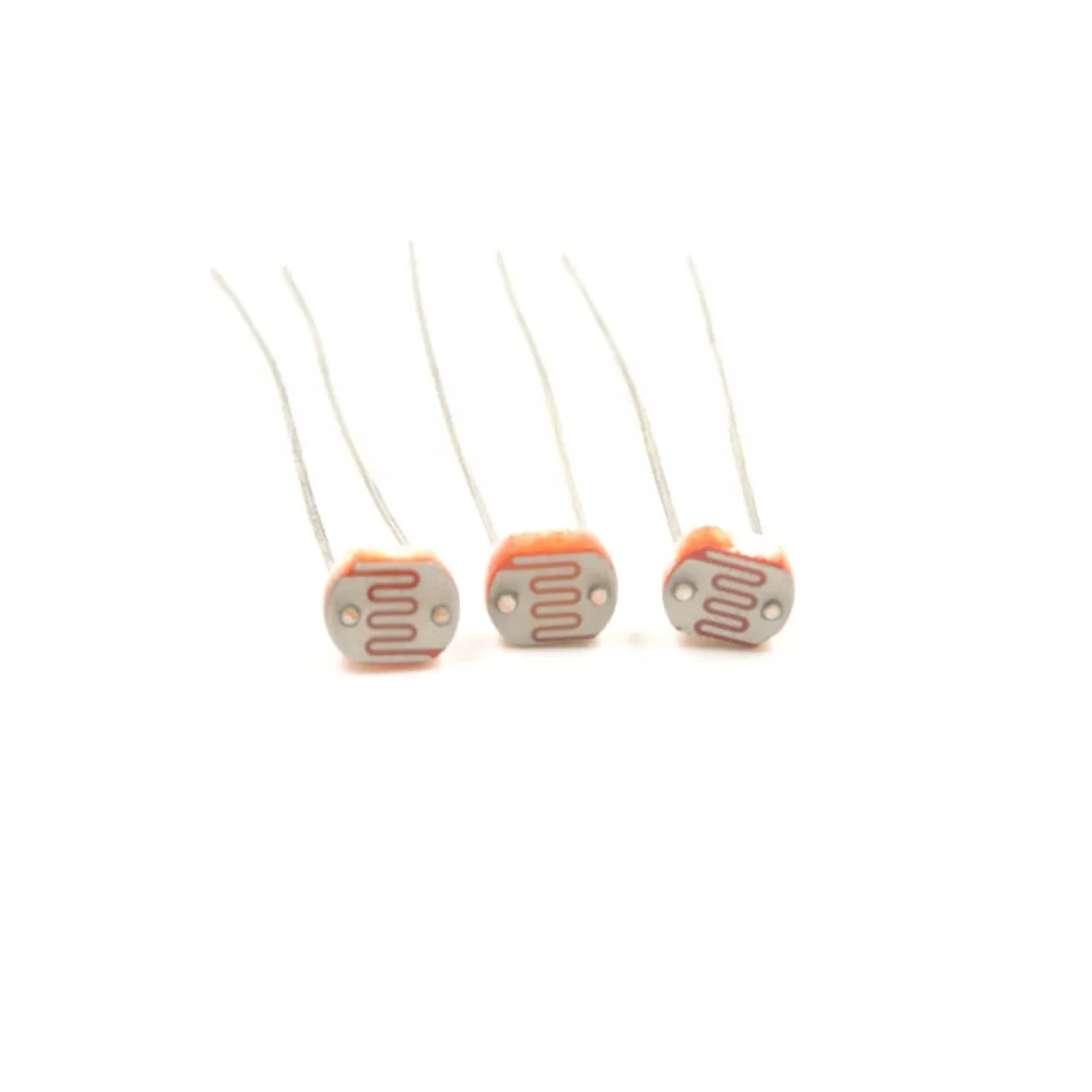 100PCS GL5516 5mm LDR Photoresistor ±5% - CdS Light Dependent Resistor for Light Sensor DIY Kit