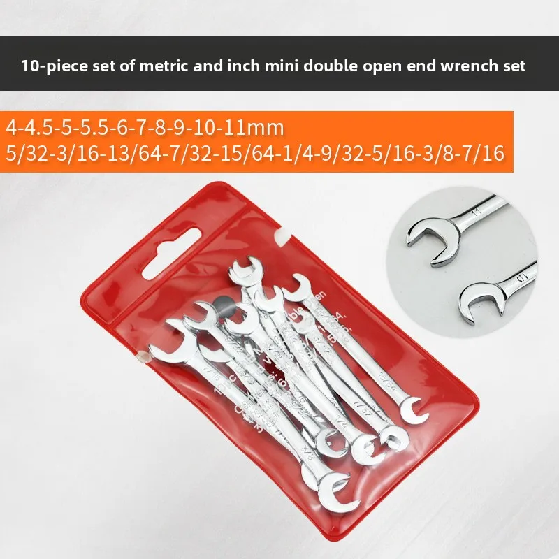 

Набор из 10 мини-ключей с двойной головкой (метрические и дюймовые), 4-11 мм, комбинированные ключи типа «звездочка»